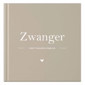 Fyllbooks - Mijn negen maanden Dagboek - Zwangerschapsboek, Babyboek - 9 maanden Invulboek Zwangerschap - Taupe