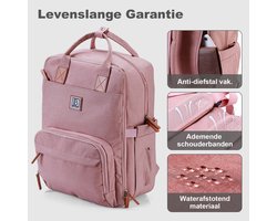 Brisby rugzak – 30 liter – 15,6 inch laptopvak – Levenslange Garantie – Roze