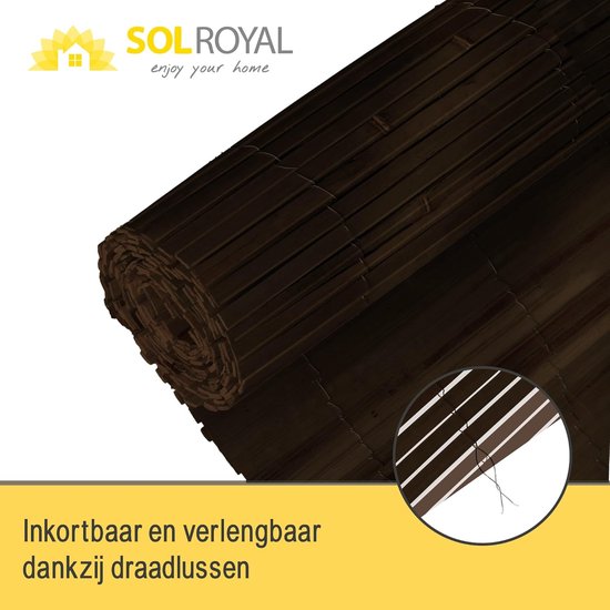 Garden Screen Bamboo 1.5x5 m Garten-Sichtschutz Tuin bamboe scherm Paravent en bambou de jardin