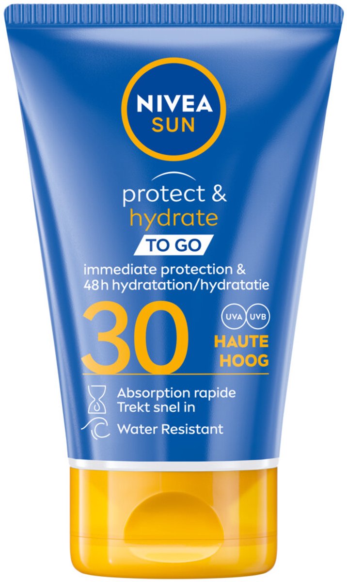 Goedkoopste 2x Nivea Sun Protect & Hydrate Zonnemelk Travelsize SPF 30 50 ml