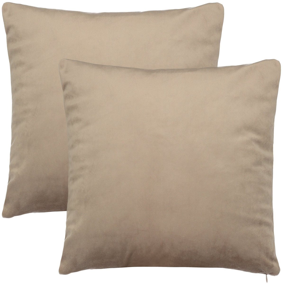 Barbons kussenhoes 40x40 - set van 2 kussenhoesjes - kussensloop - lichtbruin