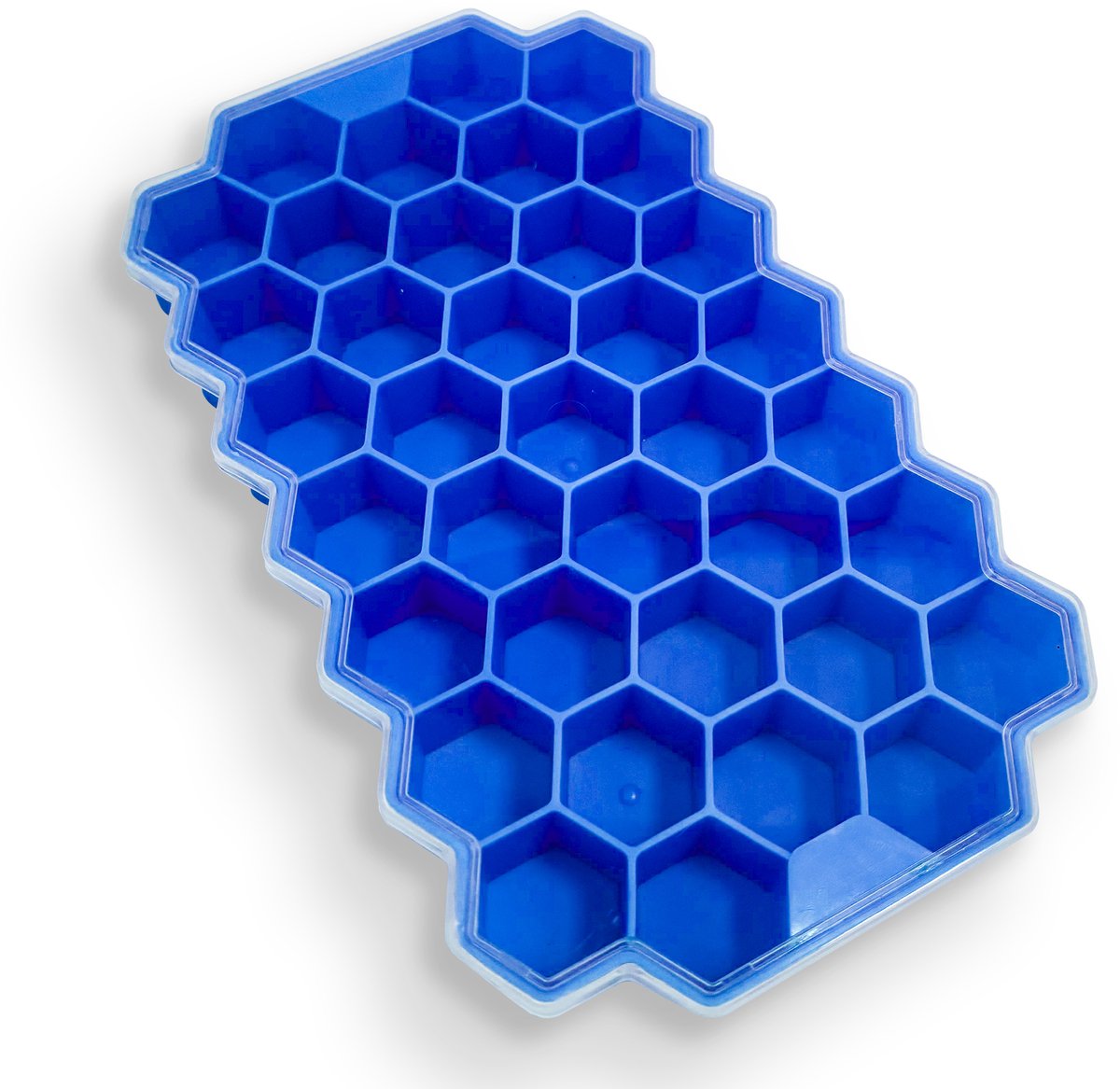 UDUTCH Siliconen IJsblokjesvormen Set 3 stuks | Honingraatontwerp | BPA-vrij | IJsklontjes | IJsblokjes Maken Voor Feest, Cocktail, IJskoffie, IJsblokjes Thuis & Bar | Blauw