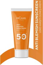 MiChael Lauren Skin Anti Blemish Sunscreen SPF 50+ UVA/UVB PA++++ - Anti-Blemish Moisturizer Verhelderende Zonnebrandcrème - Alpha Arbutine - Vitamine B - Huidvernieuwing - Herstel & Hydratatie - Alle huidtypen - 50 ml