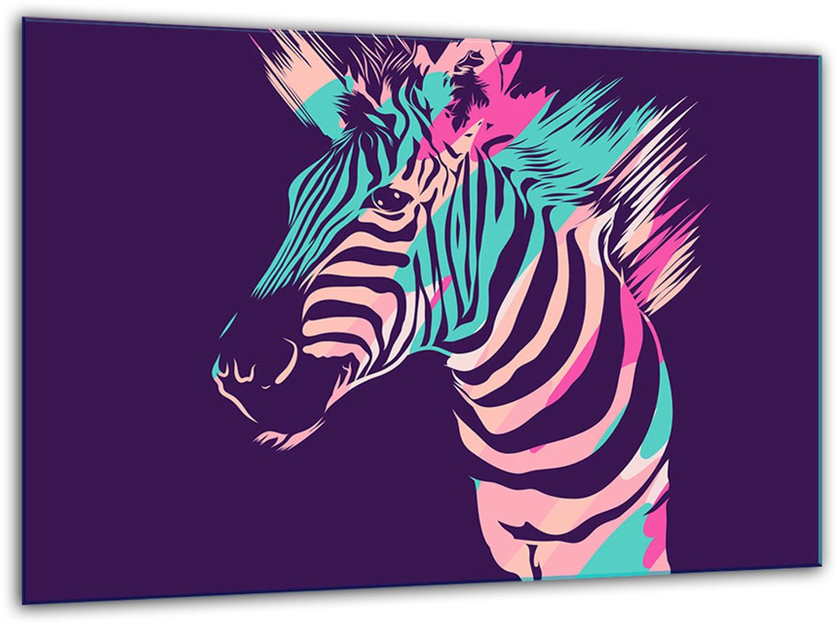 TMK ArtDeko - Snijplank van gehard glas - 30x22 cm - Zebra