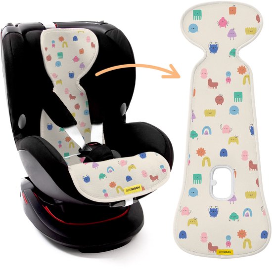 Foto: Aeromoov air layer inlegkussen autostoel ademend warmteregulerend groep 1 funny shapes