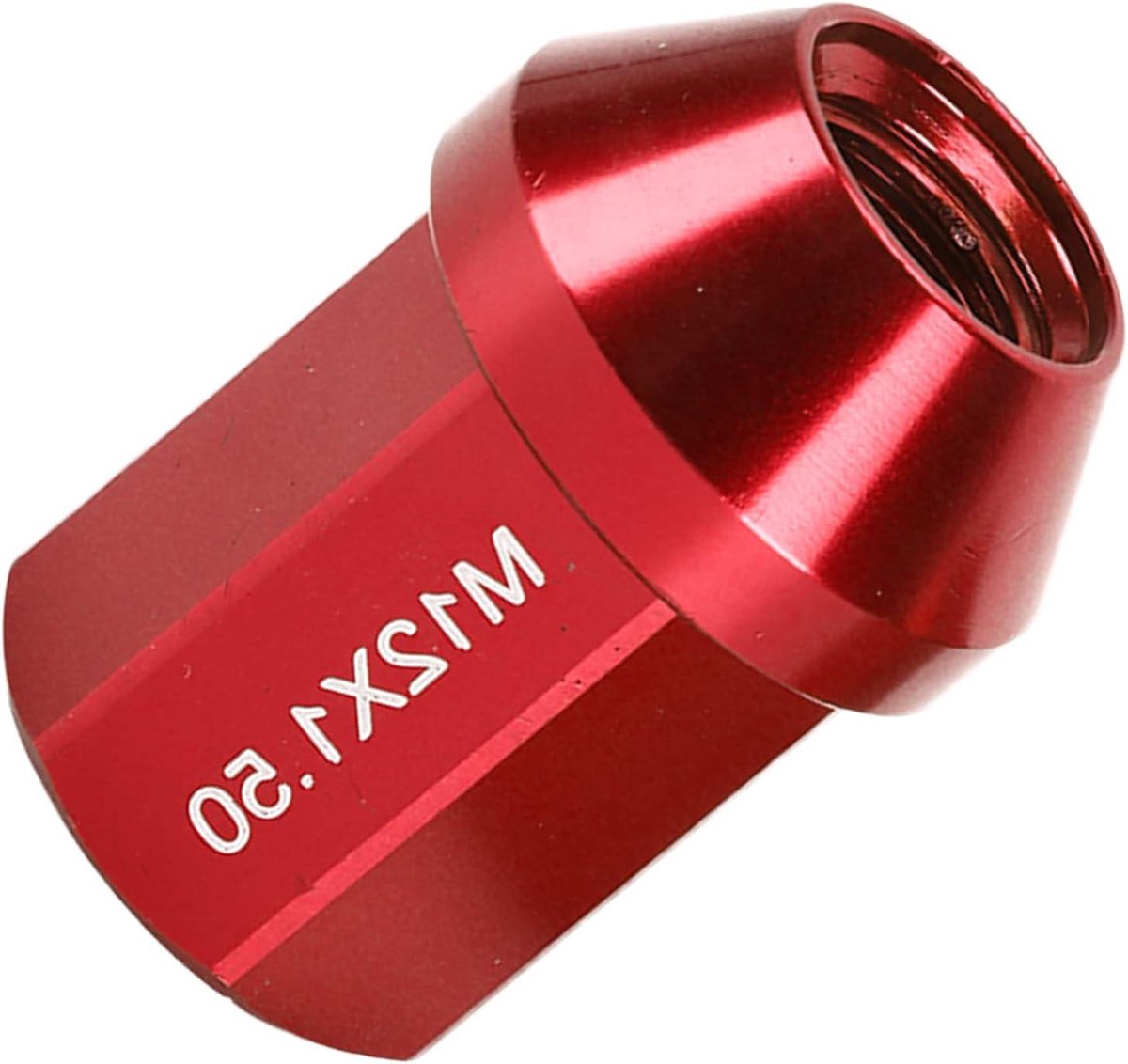 20 Stks Gesloten Einde Zwarte Spline Acorn Tuner Aluminium Legering Vervanging Wielmoeren (ROOD)