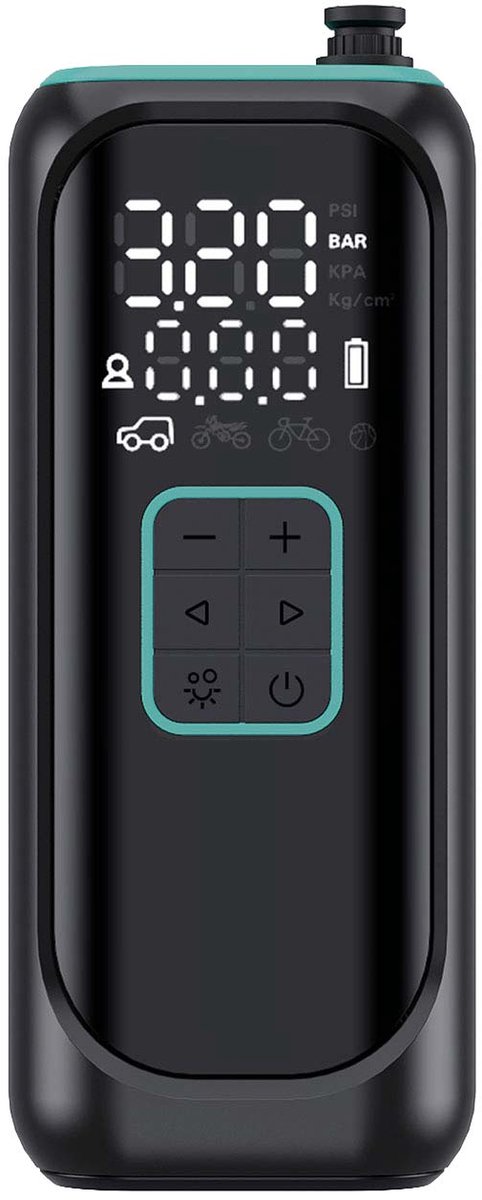 Black Rhino AeroBoost T-2 - Krachtige Luchtcompressor - Duurzame 4000 mAh Batterij - Powerbankfunctie - Dual Digitale display - Multifunctioneel - Werktijd 24 Minuten