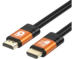 Drivv. Premium HDMI Kabel 2.1 - Ultra HD - 8K 60Hz - 4K 120Hz - Geschikt voor gameconsoles - 1 meter - Oranje