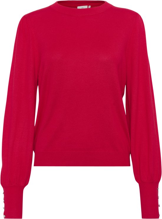 Kaffe KAlizza Round Neck Knit Pullover Buttons Dames Trui - Maat L