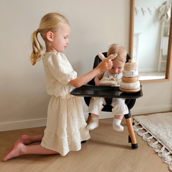 Chaise Haute LUVION® Gris & Beige - Chaise enfant