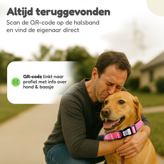 Hondenriem - Looplijn - Duurzaam Nylon - Sterke Musketonhaken - Rood