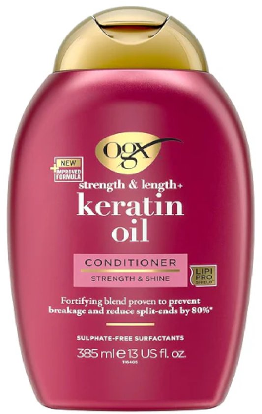 Anti-haaruitval Anti-breuk Conditioner OGX Keratine (385 ml)