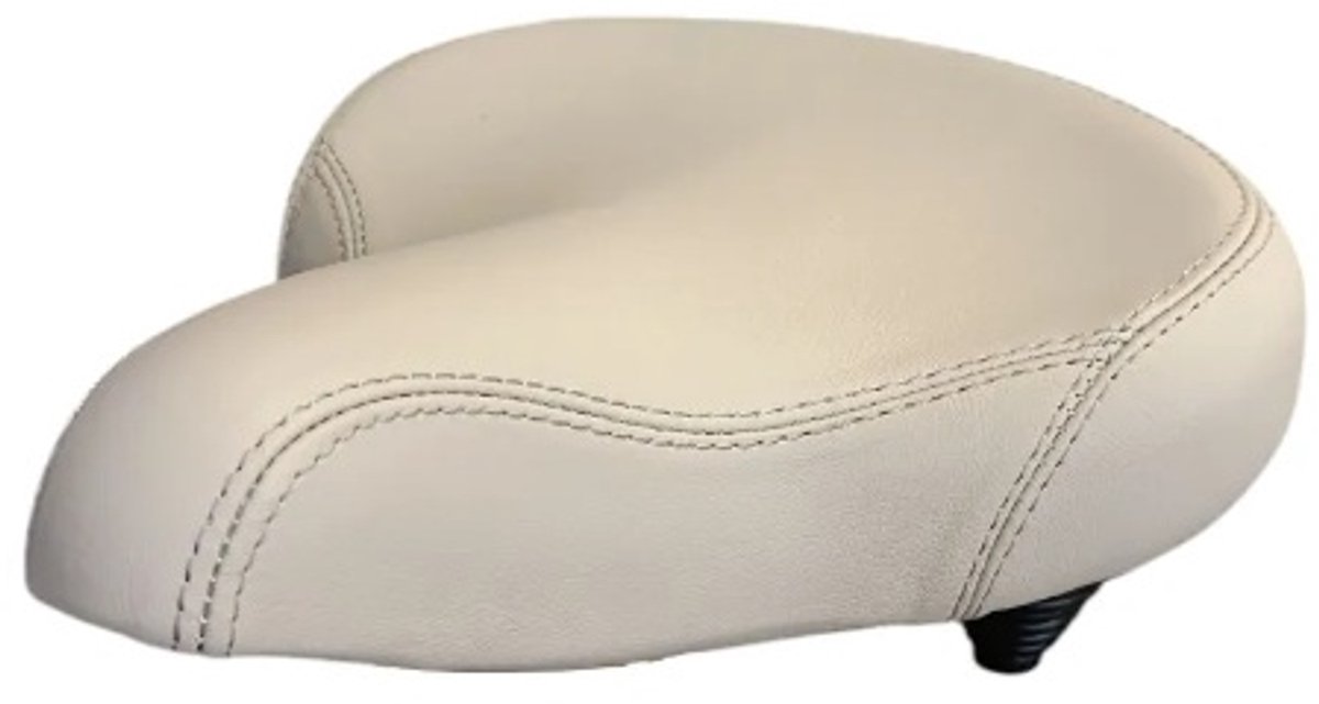 Creme kinderzadel transportfiets 20-22-24 inch - fietszadel beige / Khaki / wit