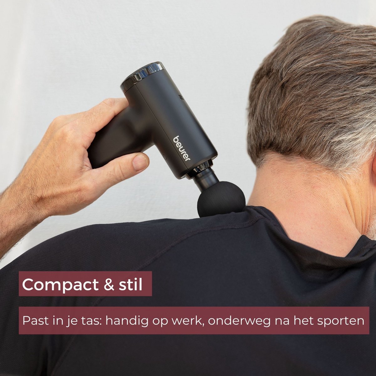Afbeelding 2 van Beurer MG 89 CompactPower Limited Edition 25 Professionele Massage Gun – Diepe Spiermassage – 10 mm Slagdiepte – 5 Snelheden – 3 Opzetstukken – USB-C – Stil – Spierherstel & Ontspanning – 3 Jaar Garantie