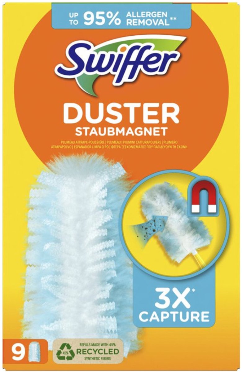 Goedkoopste Swiffer Duster Trap & Lock - 9 Stuks - Navul Stofdoekjes