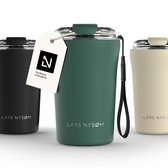 LARS NYSØM - Tasse à Coffee Thermo à emporter 'Rørelse' 380 ml - Sans BPA avec isolation - Avec sangle de transport et couvercle en Tritan - Bayberry