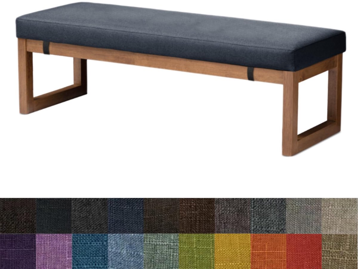 Ibenzoa® Premium Zitkussen voor Bank en Tuin – Donkergrijsblauw, 120 x 40 x 8 cm