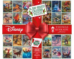 Ceaco - Disney - Thomas Kinkade - Puzzles du calendrier de l'Avent 24 jours de Noël - 24 mini-puzzles à déballer - 1 000 pièces au total