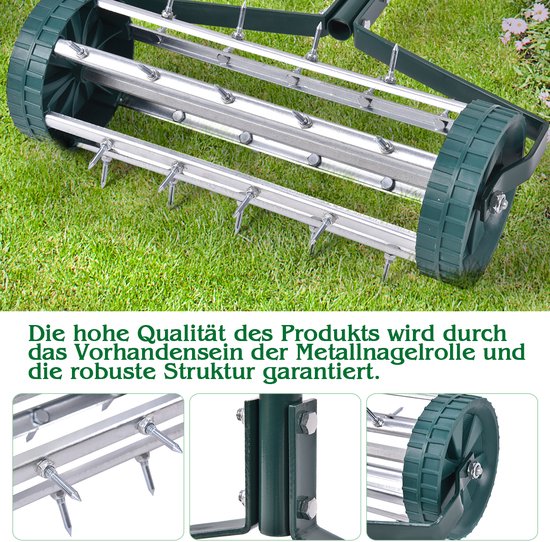 COSTWAY Gazonbeluchter Beluchter Gazonroller Gazonbeluchter Verticuteermachine Gazonroller Tuin van Costway — afbeelding 3