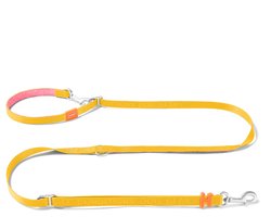 HowGo™ 8-in-1 Dog Training Leash (Yellow) - 1 Leash 8 Uses / Walking Running Jogging Training / Hands Free / Lightweight 140 grams / Durable Nylon / Adjustable 1.3m to 2.2m / wtih Padded Handle / Crossbody Waist / for All Size Dogs for All Breeds