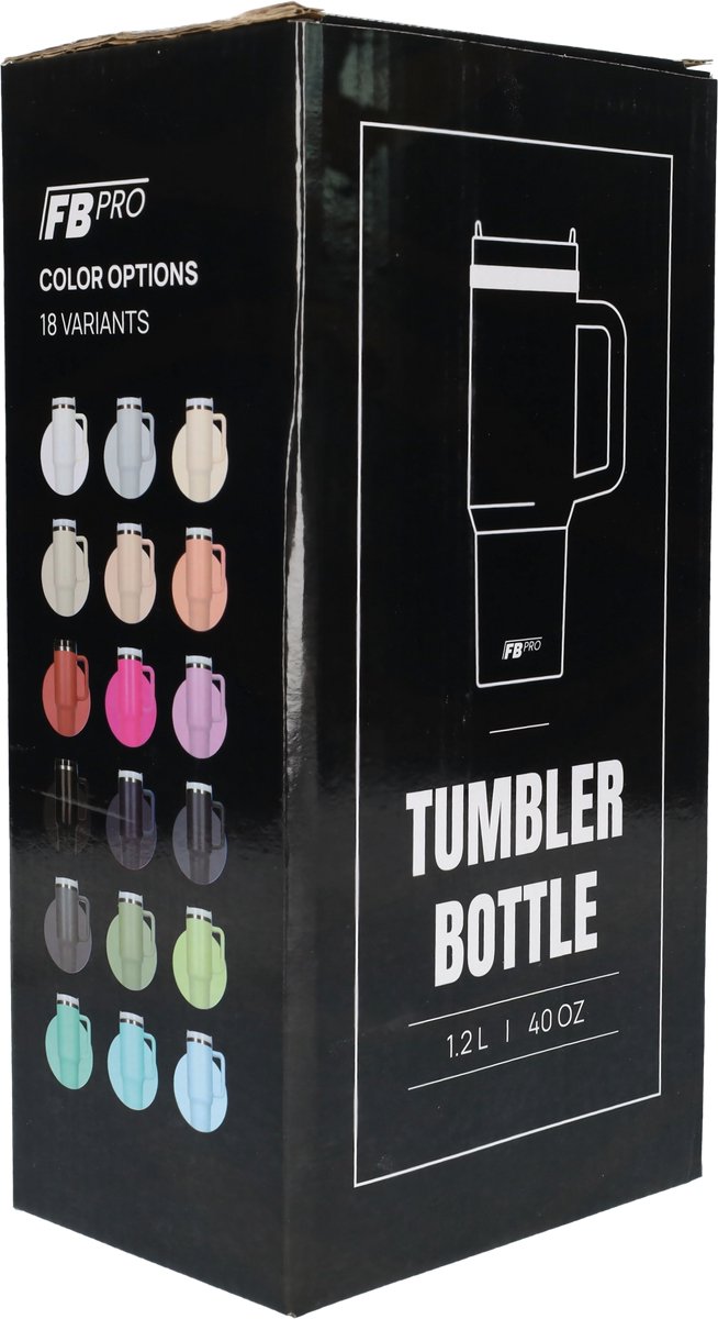 Thermos drinkbeker tumbler 1.2L met handvat en rietje - Vacuüm geïsoleerde drinkfles - Dubbelwandige waterfles - Koffiebeker - Travel mug - Thermosbeker to go - Thermoskan ideaal voor warm en koud weer - 1200 ML - Rood – foto 5