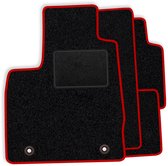 Set velours vloermatten geschikt voor Toyota Aygo X 2022- - rode afwerking