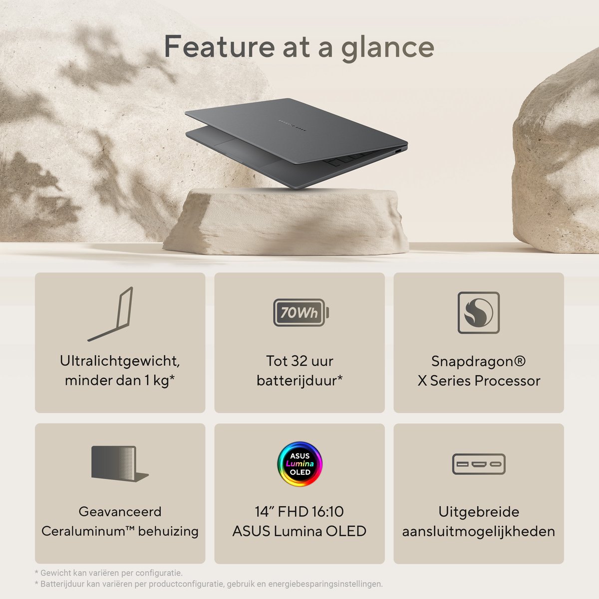 ASUS Zenbook A14 UX3407QA-QD237W - Copilot+ Laptop - 14 inch — afbeelding 2
