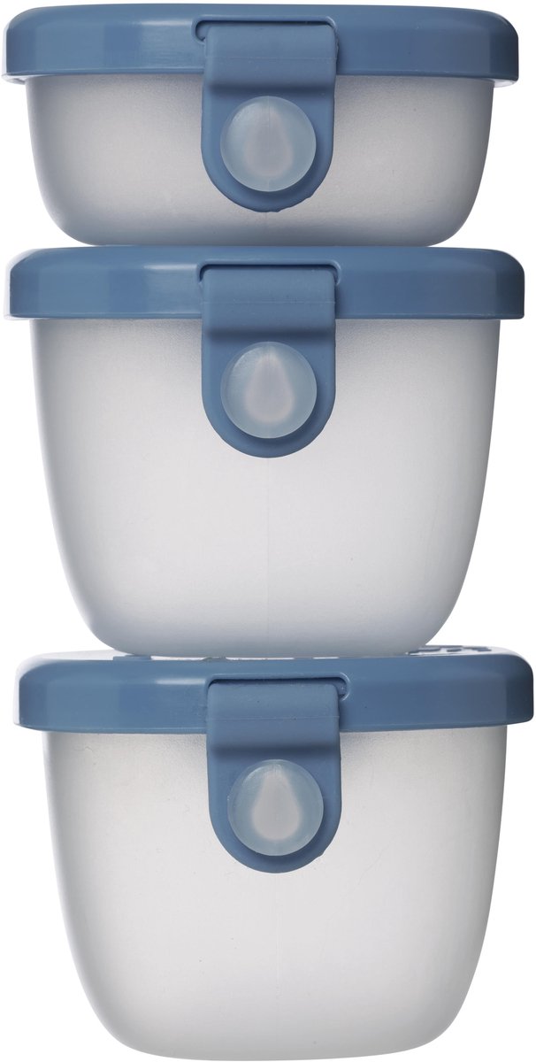 b.box Snackbakjes (3-pack): Snackbakjes voor bentoboxen en lunchboxen. Lekvrije snackbakjes voor kinderen, 118 ml en 57 ml. Vaatwasser- en magnetronbestendig.