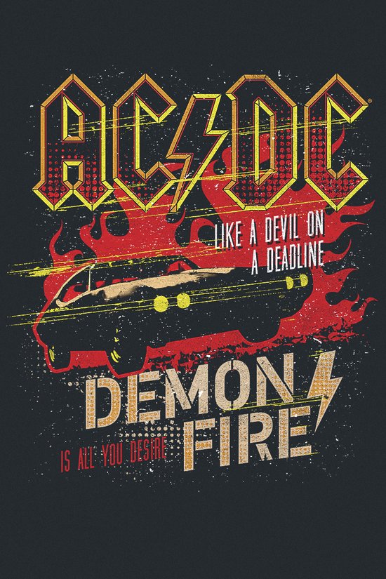 Débardeur AC/ DC Demon Fire noir L en Katoen - Produits dérivés du groupe, Groupes