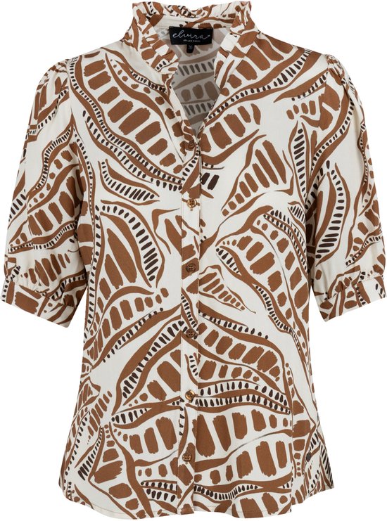 Elvira blouse Cacao Bronzed bol