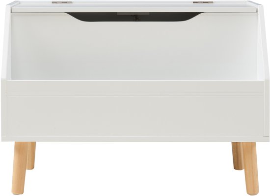 Speelgoedkist Aavanrar opbergkist wit en naturel 60x30x43 cm [en.casa] — afbeelding 3