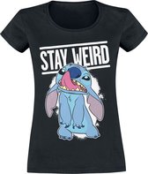 T-shirt femme Lilo & Stitch Stay Weird - noir - L