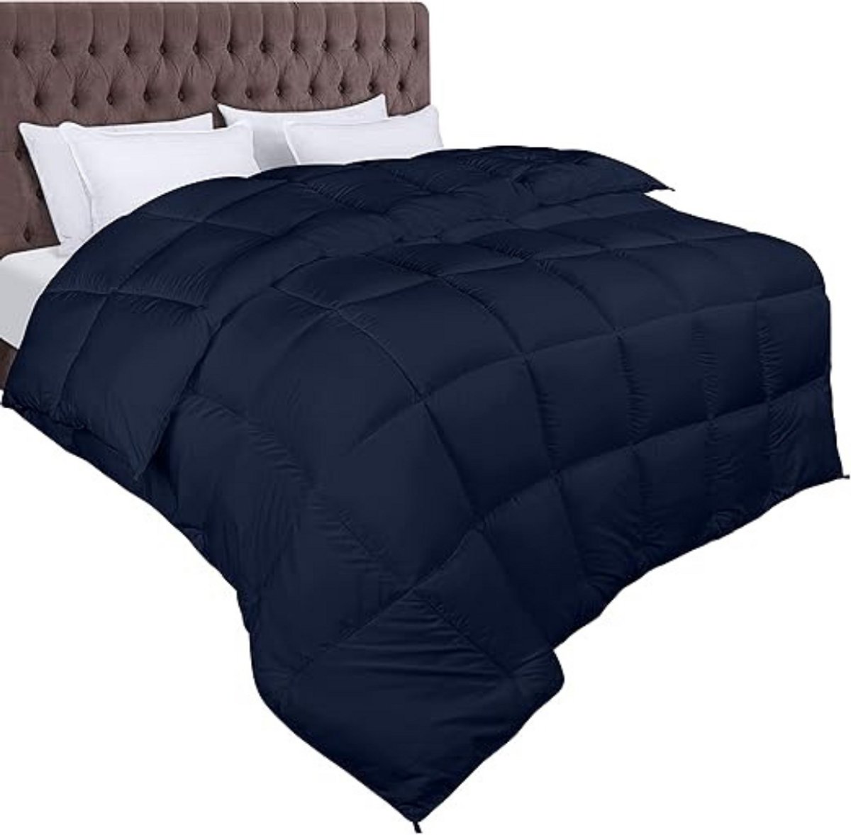 GTB® Dekbed 200x200 - Dekbedovertrek 200x200 Tweepersoons - Zomerdekbed - Marineblauw - 200cm x 200cm x 1cm