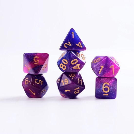 KUUQA 7 x 7 (49 stuks) Polyhedral Game Dobbelstenen Set 7 Kleur Complete set voor Dungeons KUUQA 7 x 7 (49 stuks) Polyhedral Game Dobbelstenen Set 7 Kleur Complete set voor Dungeons
