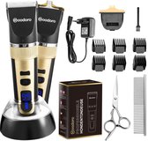 Woodoro Professionele 2-in-1 Hondentondeuse voor Dikke Vacht – Draadloze Honden Tondeuse & Hondentrimmer – Stille Tondeuse Katten & Honden Trimset - Incl. Videohandleiding