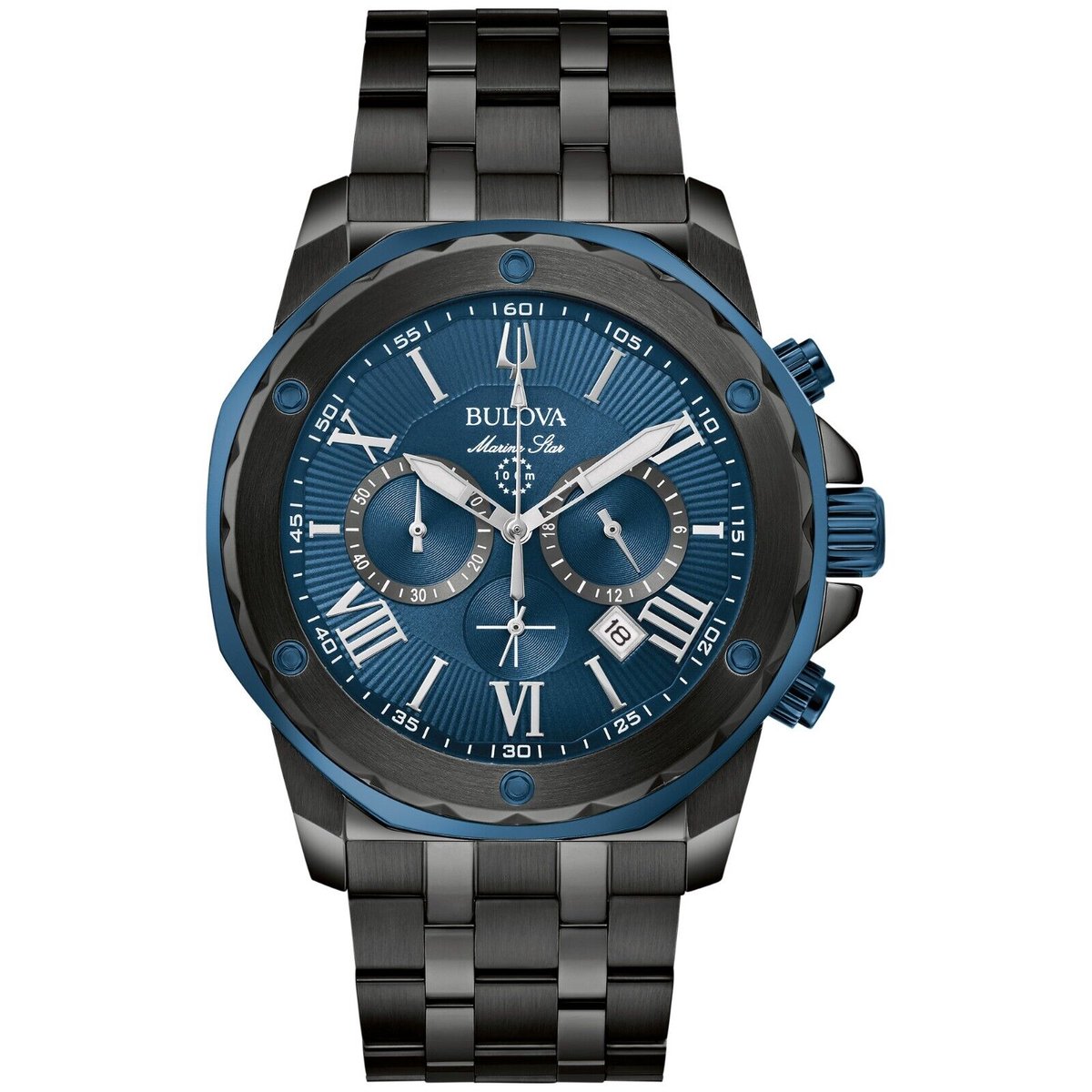 Bulova Marine Star 98B410 Horloge - Staal - Zwart - Ø 44 mm