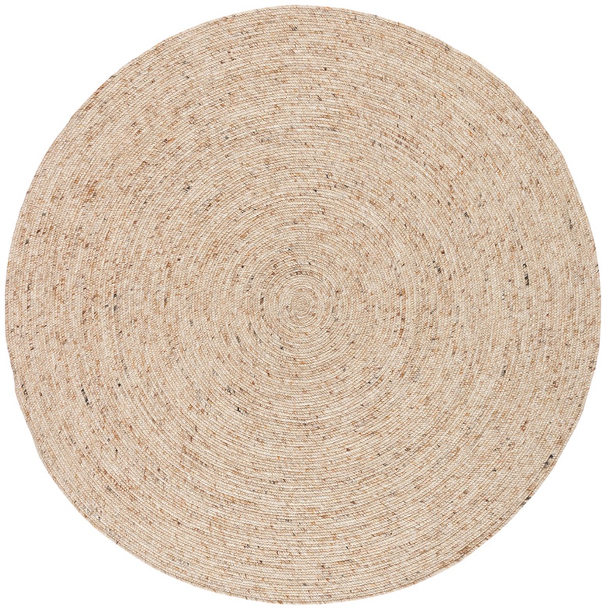 Lino Alba Sand Rond Handgeweven Vloerkleed Ø 200cm - 100% Viltwol - 12mm dik - 2,8kg/m² - Luxueus Tapijt - Tapijt Woonkamer - Laagpolig vloerkleed - Tapijt Slaapkamer - Tapijt Eetkamer