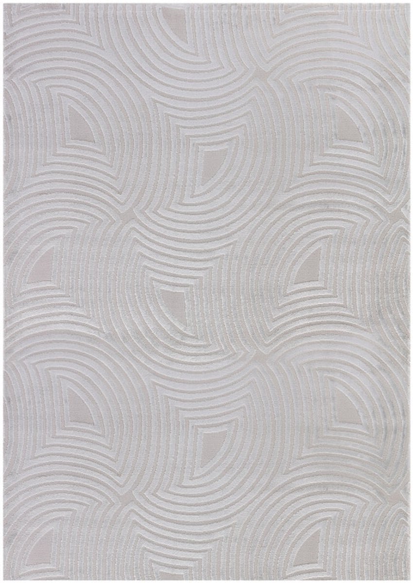 Vloerkleed Sahara 3D Japandi Stijl 120 x 170 cm Grijs