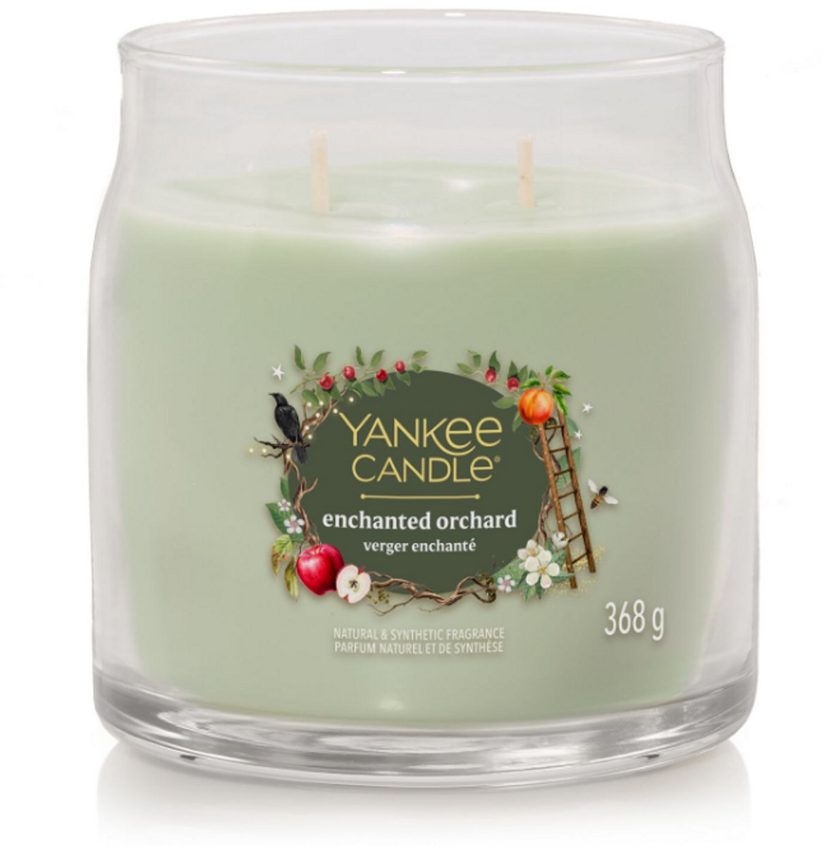 Yankee Candle Enchanted Orchard Medium Geurkaars - 50 branduren - 2 lonten Groen