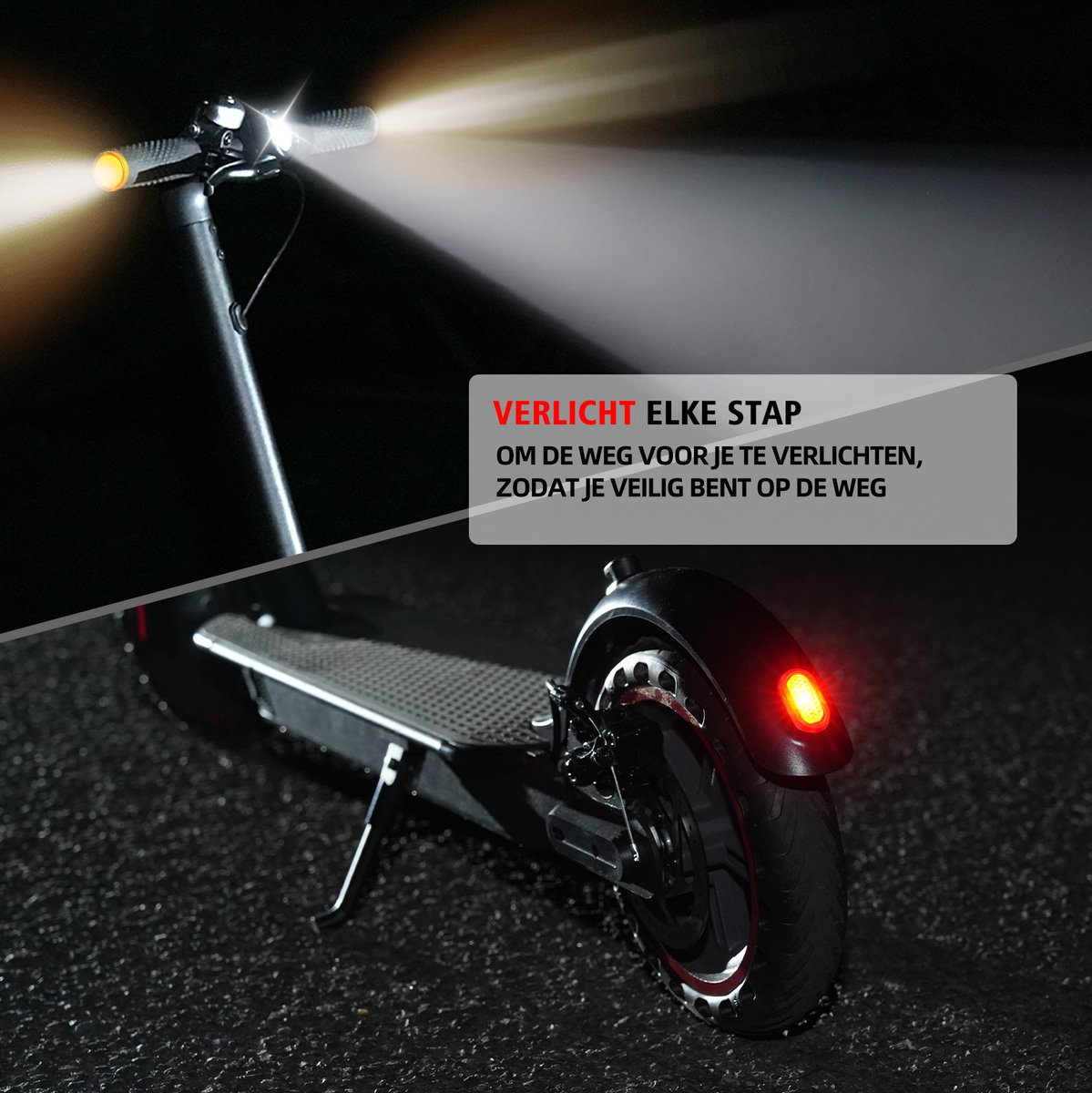 Afbeelding 2 van YEE RUN Elektrische Step, Opvouwbare elektrische step voor volwassenen, 350W Motor, Maximale snelheid 25 km/u, Bereik tot 30 km, Maximale belasting 120 kg, LED-display, Schijfremmen.