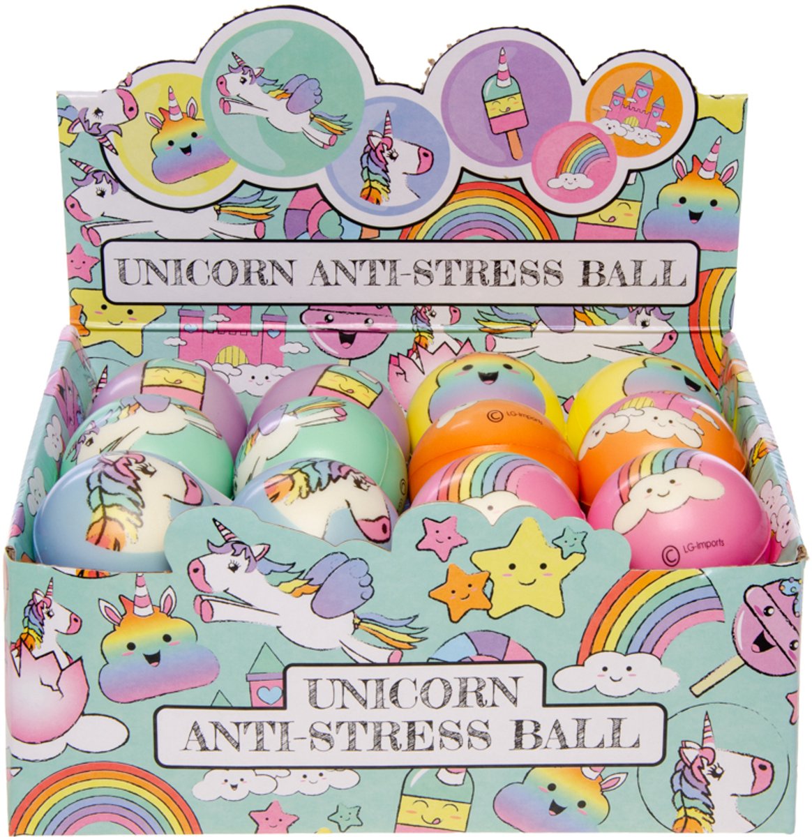 Duckiez Anti-stress Bal Eenhoorn - 432 stuks (Bulk Deal)
