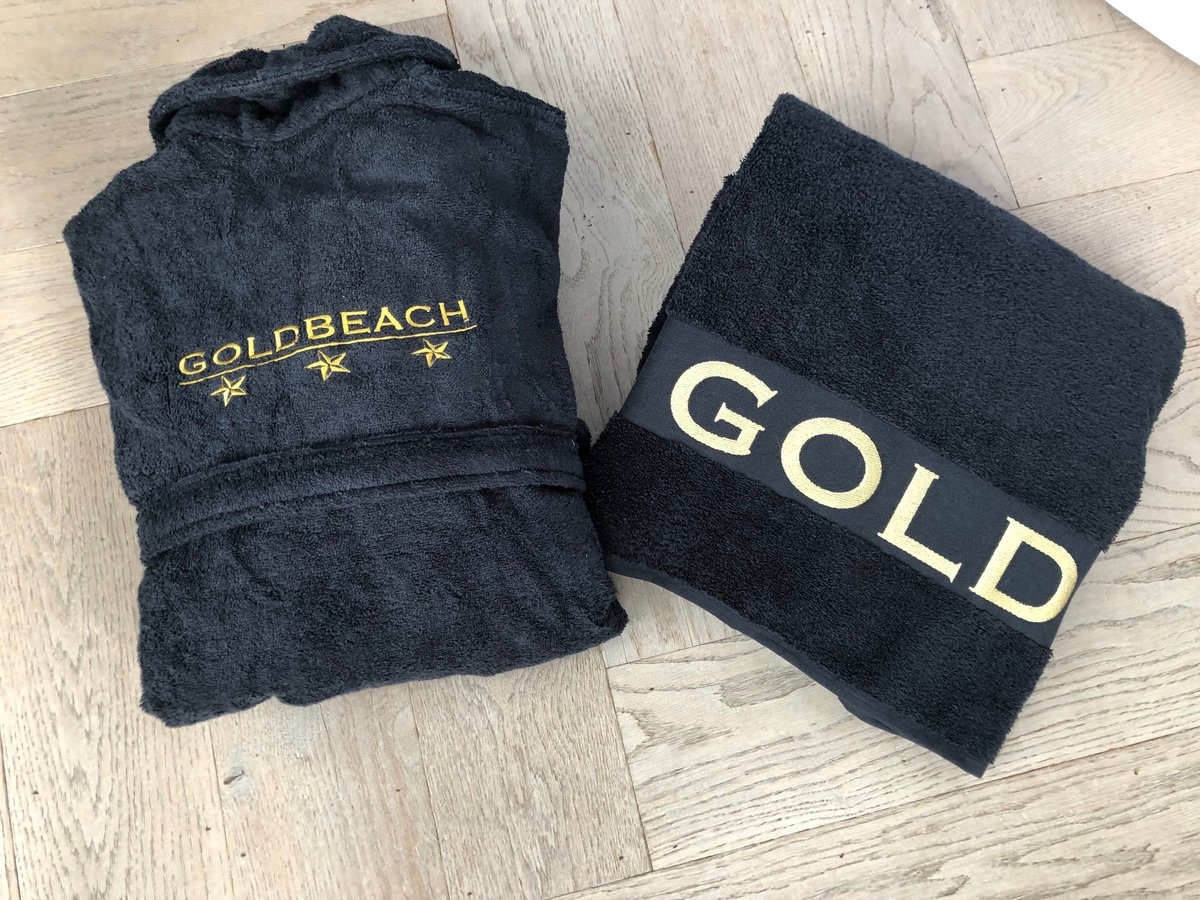 GoldBeach - Badjas - Zwart