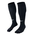 Zwarte Nike voetbalkousen met wit Nike logo en 'Dri-Fit' tekst.