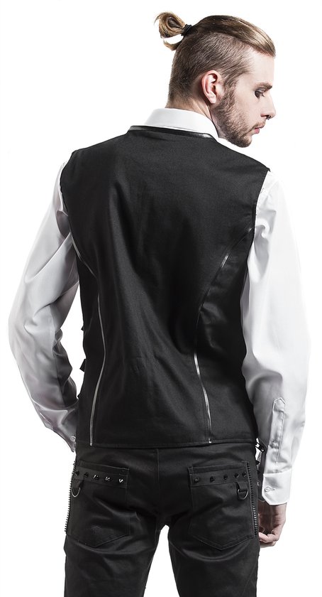 Kaiia - Exclusives - Mouwloos gilet met gespen aan de zijkant in zwart
