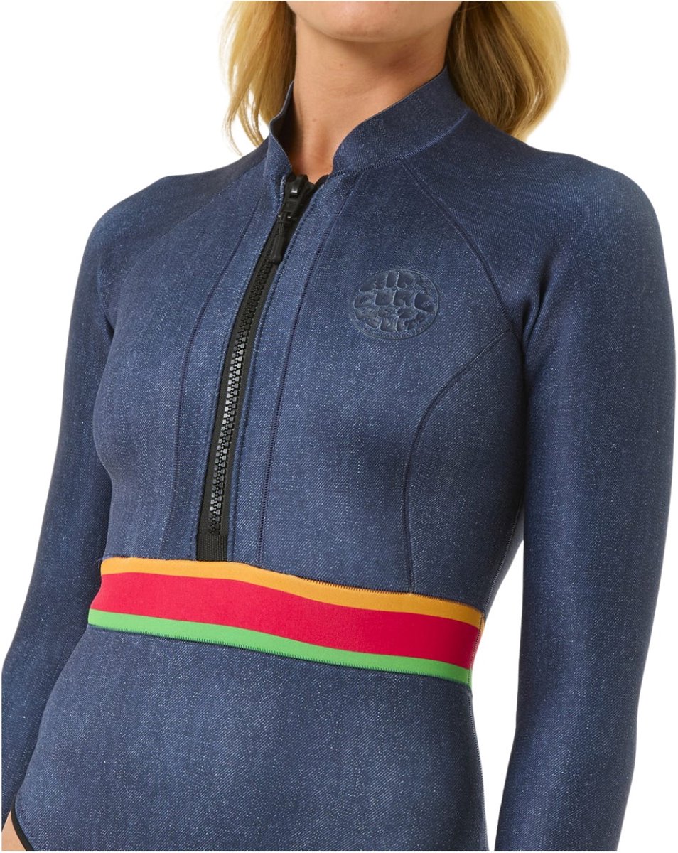 2025 Rip Curl Dames Victoria Vergara G-Bomb 1.5mm Lange Mouwen Voorkan