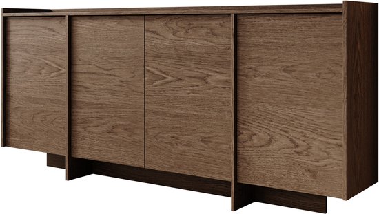 Meubella - Dressoir Jaxon - Donker eiken - 200 cm