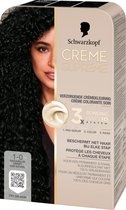 Schwarzkopf - CREME SUPREME 1-0 - Haarkleuring - Natuurlijk Zwart - Permanente Haarverf - Beschermt en Versterkt - Grijsdekking - 245g