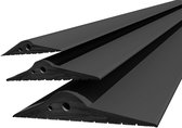 DQ-PP GARAGEPOORT AFDICHTING, 1,5 m, 15 mm x 80 mm, zwart, Bodemafdichting van EPDM, Rubberen afdichting, Garagedeurafdichting, Rubberen drempel, Deurdrempelafdichting Bodemplaat