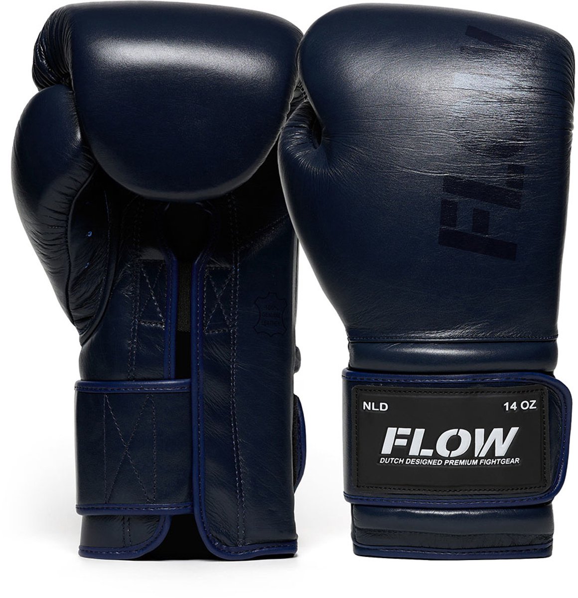 Flow - Challenge Bokshandschoenen - Echt Leer - Donkerblauw 12 oz