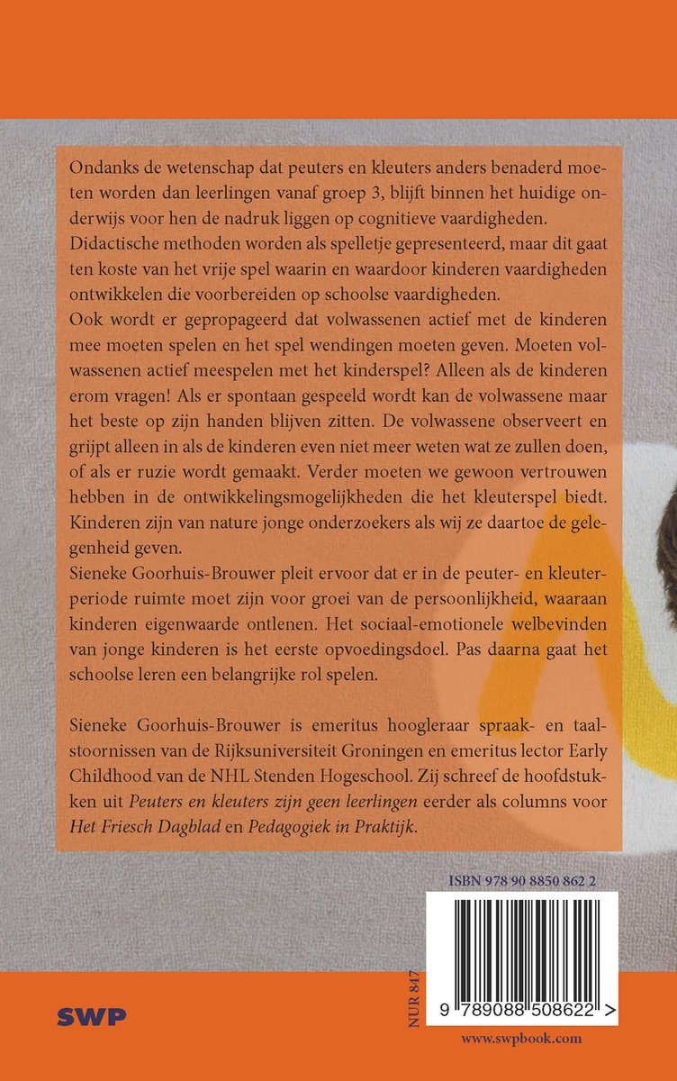 Peuters en kleuters zijn geen leerlingen - back cover